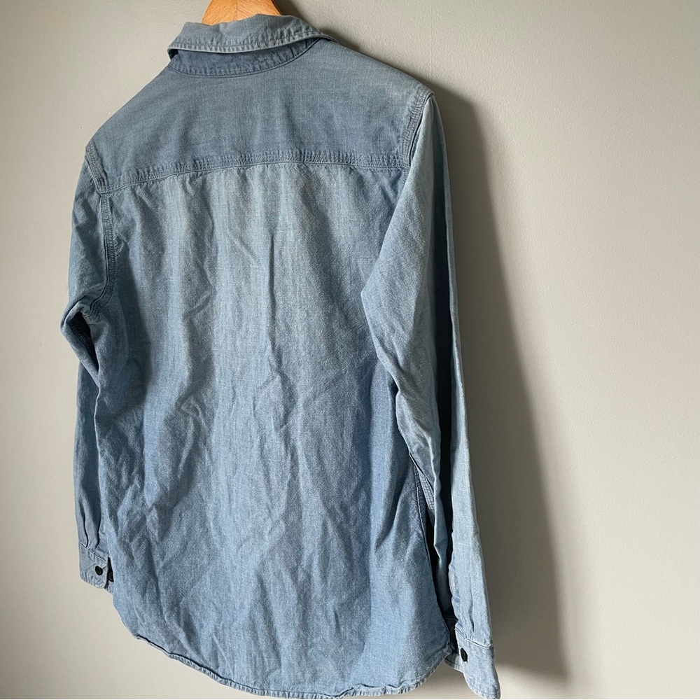 Carhartt Men's Light Blue Denim Button-Up Shirt Size Medium - Picture 4 of 11